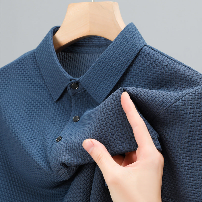 🔥Limited stock available 50% OFF👔 ❄️ Ice Silk Men's Shirt - Breathable & Smooth Fabric, Lightweight Comfort for Summer/Formal Occasions 🌞📦