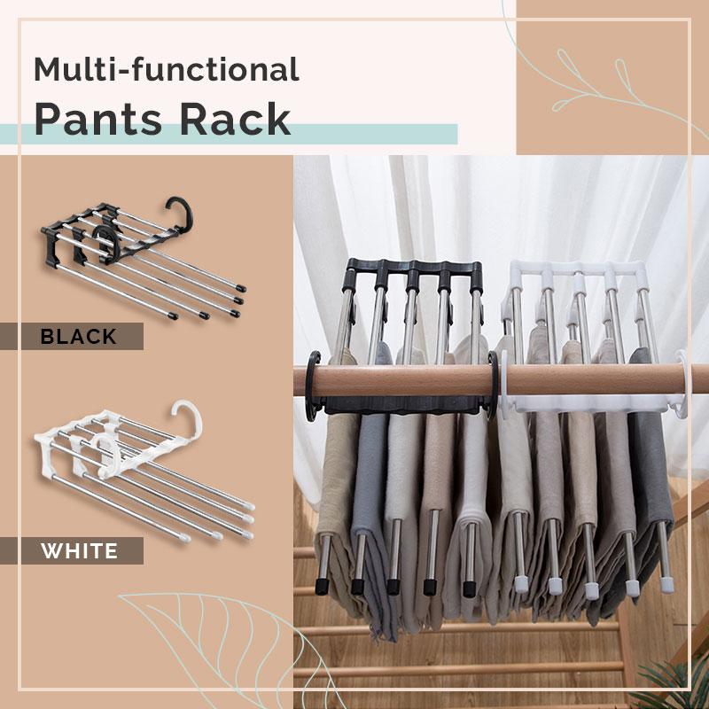 🔥【Special offer limited-time price】⏰Household Multifunctional Telescopic Folding Multi-layer Pants Storage Rack
