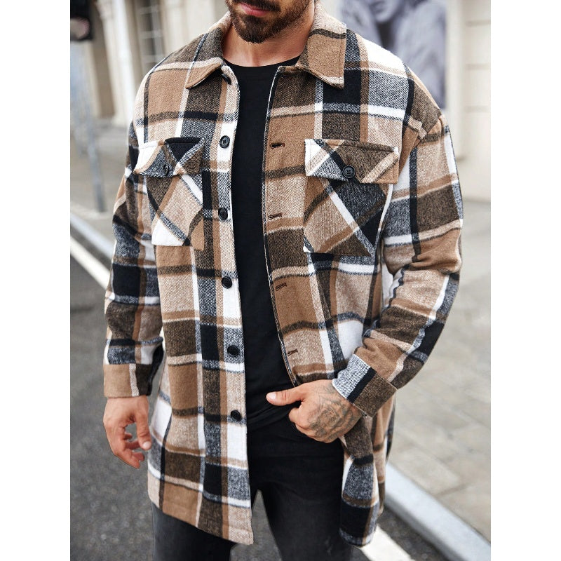 🔥 LAST DAY PROMOTION - 49%OFF 🔥 Plaid Turn-Down Collar Coat