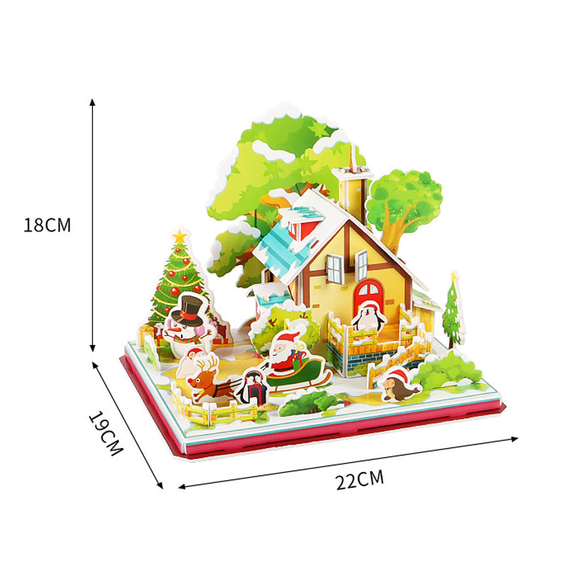 🎁Časově omezená vánoční nabídka - sleva 50 %🧩3D DIY vánoční puzzle sada