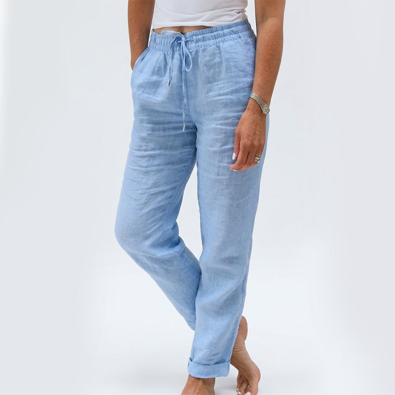 🥳New arrival 50% OFF!🌸Women's Elastic Waist Cotton Linen Casual Pants🍀