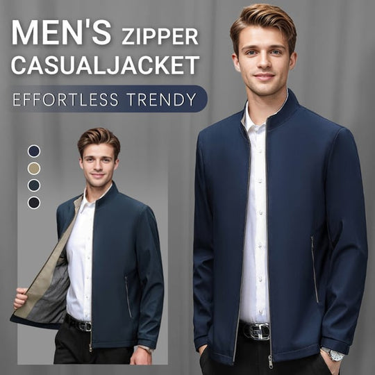 🧥 60% SLEVA NA ŽHAVÝ VÝPRODEJ! ✨ Pánská bunda se stojáčkem a zipem - moderní ležérní design s lehkostí a teplem pro každodenní styl ⚡🛒