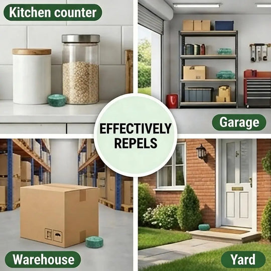 All‑Pest Repellent – Safe for pets & wildlife. No poisons, just effective. Use indoors & out