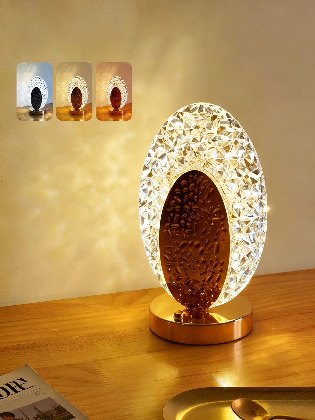 🎁Vánoční výprodej 50% SLEVA!!🎄PRODÁNO 50 000+! ✨Dobíjecí luxusní křišťálová LED noční lampa
