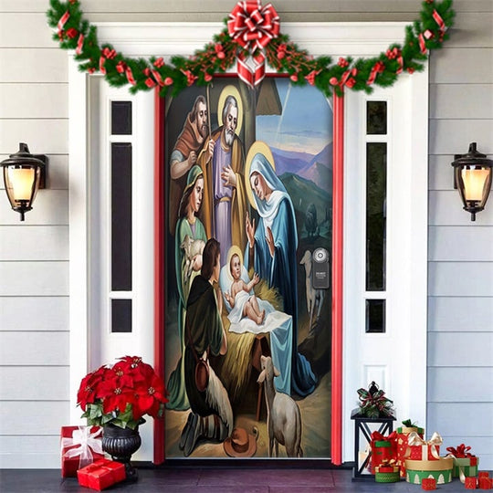 ⏳50% zniżki przez ograniczony czas⏰Dekoracja drzwi wejściowych na Boże Narodzenie🎅