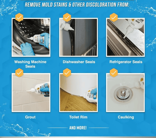 🏠 Prodáno přes 300 000 kusů!🔥Gel na odstraňování plísní – vysoce účinné složení, čistič pro více povrchů &  Funguje na sprše &  Dlaždice 🧽✨(100ml čisticí gel na odstraňování skvrn + 1 *kartáč)