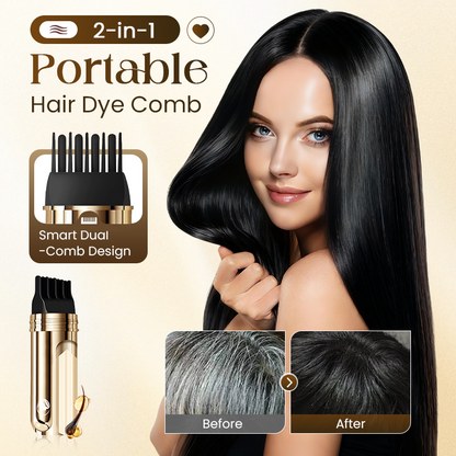 ✨2-in-1 Convenient Hair Dye Comb For Gray Hair（75% OFF）