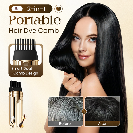 ✨2-in-1 kätevä hiusvärikampa harmaille hiuksille75% POIS)