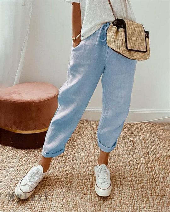 👖 50% OFF NOW ! ⚡ Casual Cotton and Linen Pants for Women – Skin-friendly Breathable, Loose Fit & All-match Daily Wear Design ☁️