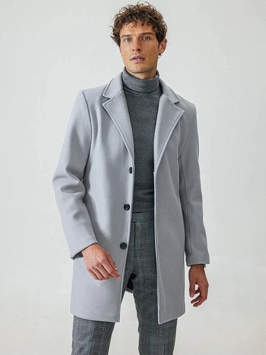 ⏳Limited-time 50% off⏰Men's Classic Single Row Buckle Solid Color Jacket - Timeless Daily Essential🧥