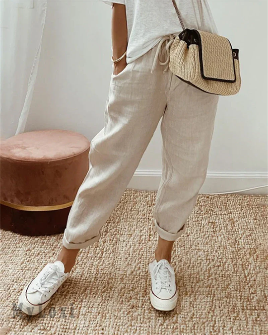 👖 50% OFF NOW ! ⚡ Casual Cotton and Linen Pants for Women – Skin-friendly Breathable, Loose Fit & All-match Daily Wear Design ☁️
