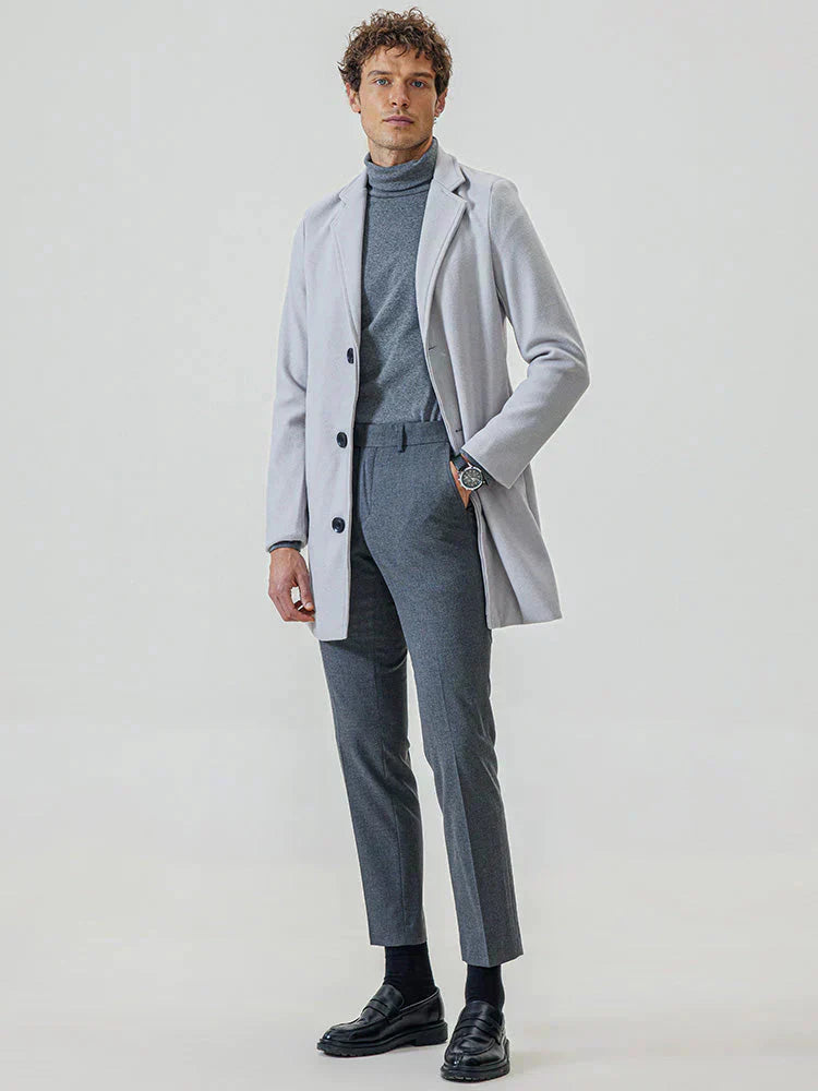⏳Limited-time 50% off⏰Men's Classic Single Row Buckle Solid Color Jacket - Timeless Daily Essential🧥