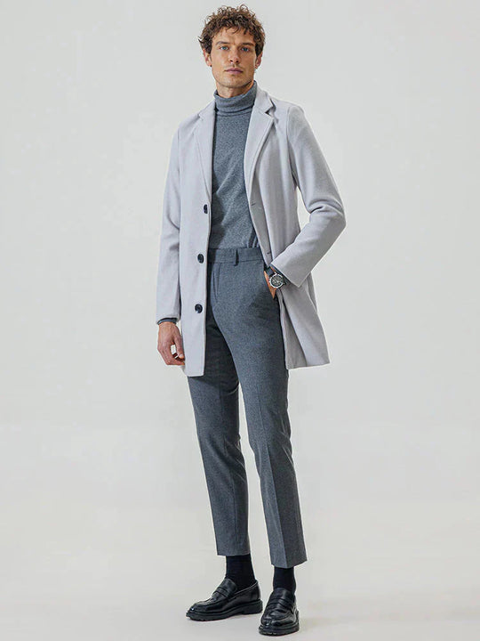 ⏳Limited-time 50% off⏰Men's Classic Single Row Buckle Solid Color Jacket - Timeless Daily Essential🧥
