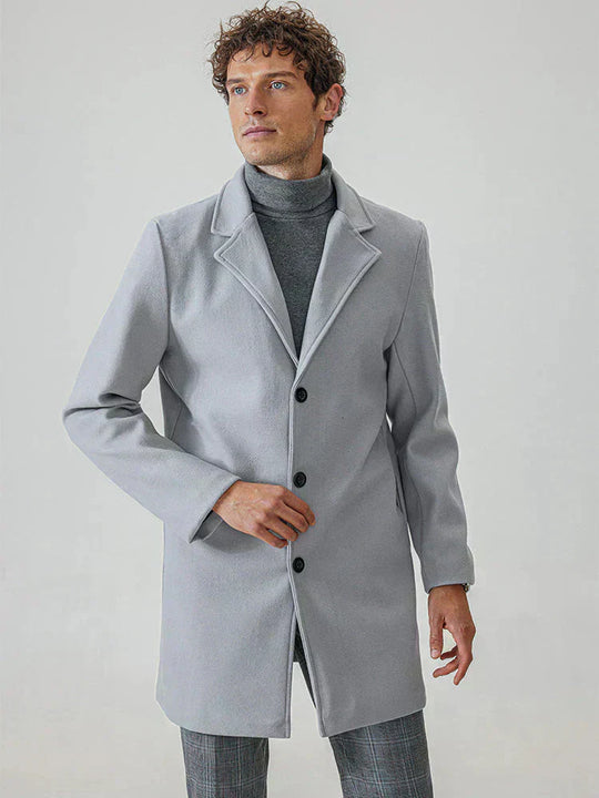 ⏳Limited-time 50% off⏰Men's Classic Single Row Buckle Solid Color Jacket - Timeless Daily Essential🧥