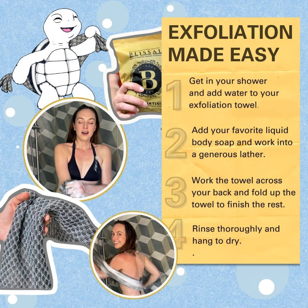 🔥NEW YEAR HOT SALE🔥🧼Exfoliating Antibacterial Shower Towel🚿