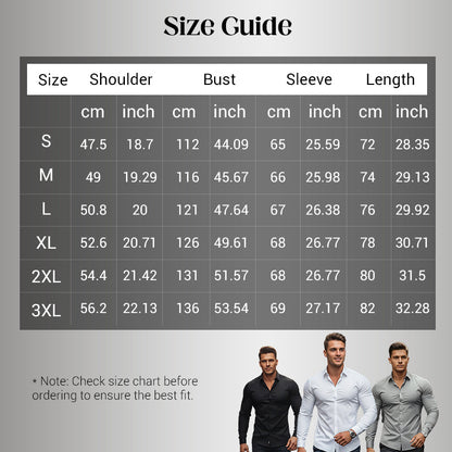 Men's Solid Color Lapel Long Sleeve Button-Down Shirts