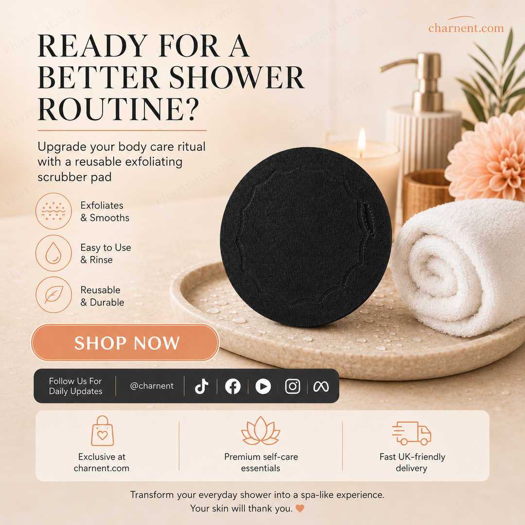 Scrub Bath Pads – Gently exfoliate, unclog pores, reveal brighter skin. Durable rubber, easy to rinse. A little scrub goes a long way! ✨🛀