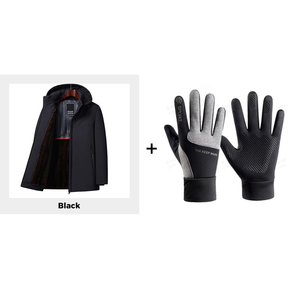 ⏳Time-limited 50% off⏰Men’s Thermal Thick Hooded Parka Coat