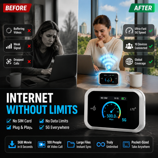 ⏳Time-Limited Special⏰Mobile Hotspot – Portable WiFi, full coverage anywhere. No contract, no setup. Stay connected on the go!