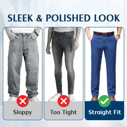 Men’s High Waist Straight Fit Jeans