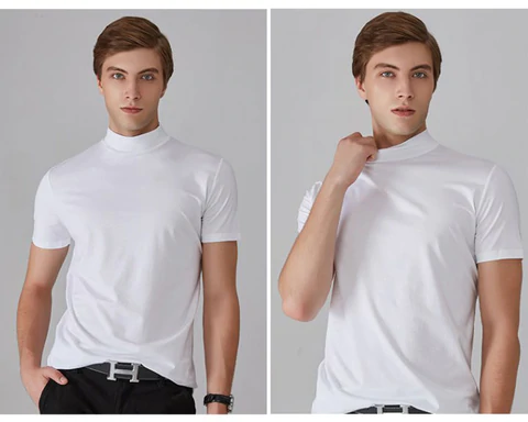 🔈🔈2026 Hot Sale🔥 High Neck Slim Fit T-shirt for Men