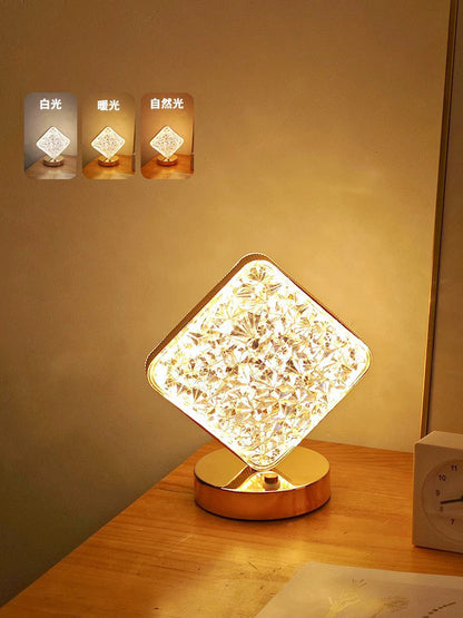 🎁Juleudsalg 50% RABAT!!🎄50.000+ SOLGT! ✨Genopladelig luksuriøs krystal LED-natlampe