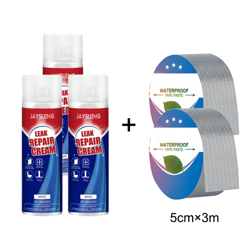 Instant Leak Repair Spray - Seals Cracks & Gaps in 5 Minutes, Waterproof & Flexible for Pipes/Roofs