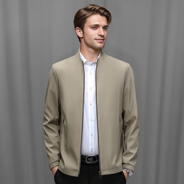 🧥 60% SLEVA NA ŽHAVÝ VÝPRODEJ! ✨ Pánská bunda se stojáčkem a zipem - moderní ležérní design s lehkostí a teplem pro každodenní styl ⚡🛒
