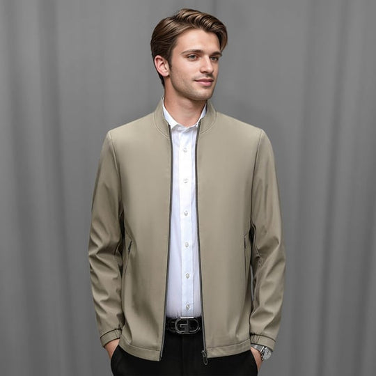 🧥 60% SLEVA NA ŽHAVÝ VÝPRODEJ! ✨ Pánská bunda se stojáčkem a zipem - moderní ležérní design s lehkostí a teplem pro každodenní styl ⚡🛒