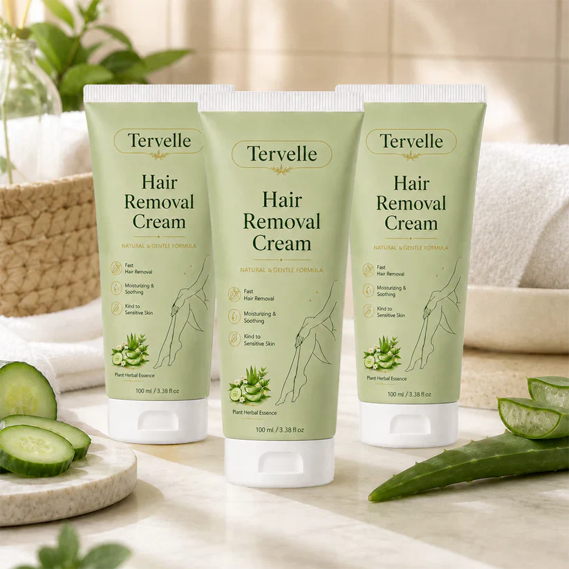 Tervelle™ Premium Depilatory Cream for Women and Men | Natural Gentle Hair Remover