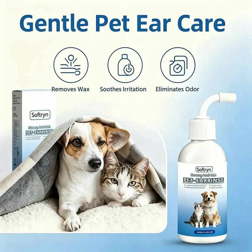 Gentle Pet Ear Wash | Odor-Free Cleaning for Dogs & Cats🌿