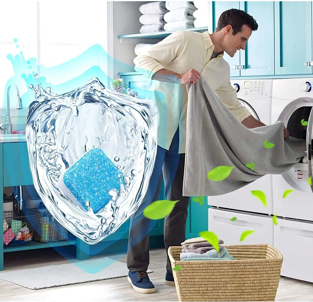 🧼 50% SLEVA! 💦 Tablety pro hloubkové čištění pračky – ničí 99 % bakterií a odstraňují zápach &  Zabraňuje vzniku plísní 🧽
