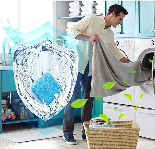 🧼✨ Dieptereinigingstabletten voor de wasmachine – Elimineert 99% van de bacteriën, verwijdert geuren &  Voorkomt schimmelvorming 🧽