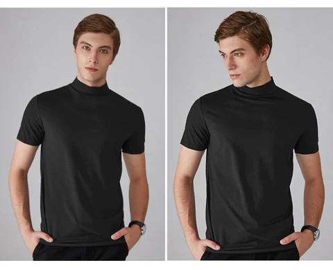 🔈🔈2026 Hot Sale🔥 High Neck Slim Fit T-shirt for Men