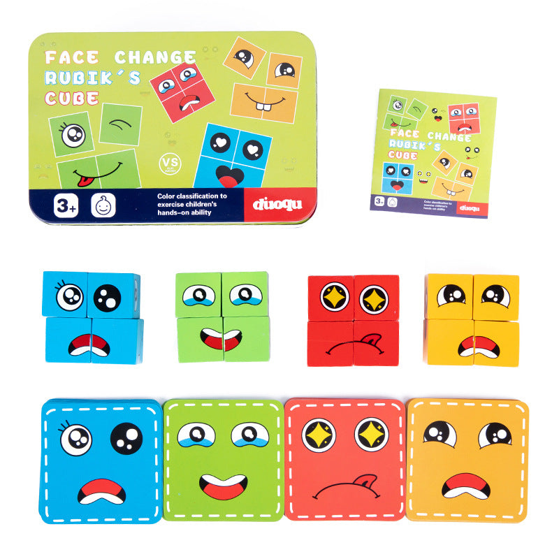 💖Varmt salg 50 % RABATT🎁5D-puslespill pedagogisk ansikter som skifter familiespill🧩