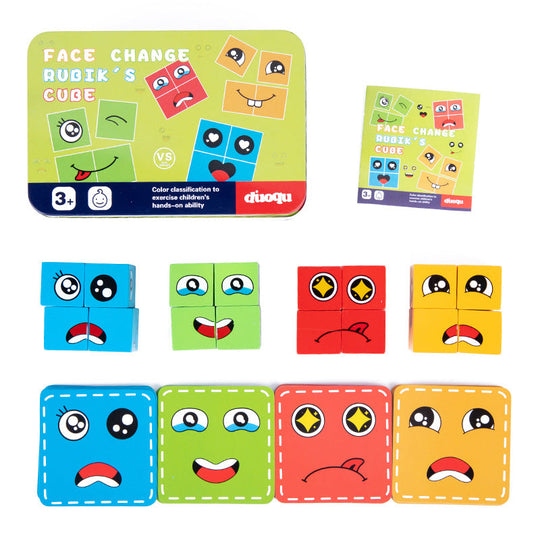 💖Varmt salg 50 % RABATT🎁5D-puslespill pedagogisk ansikter som skifter familiespill🧩