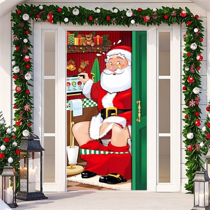 ⏳50% zniżki przez ograniczony czas⏰Dekoracja drzwi wejściowych na Boże Narodzenie🎅
