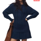 ✈️BUY 1 FREE SHIPPING🔥Limited Hot Sale 50% OFF💗Women Crewneck Cable Knit Sweater Mini Dress