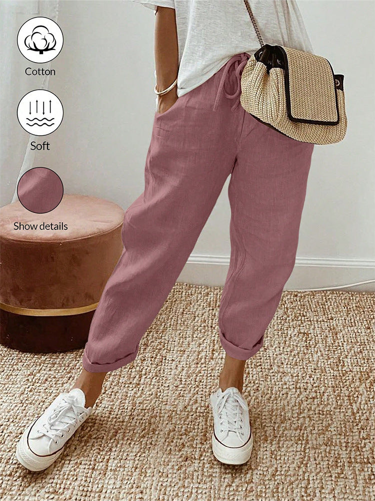 👖 50% OFF NOW ! ⚡ Casual Cotton and Linen Pants for Women – Skin-friendly Breathable, Loose Fit & All-match Daily Wear Design ☁️