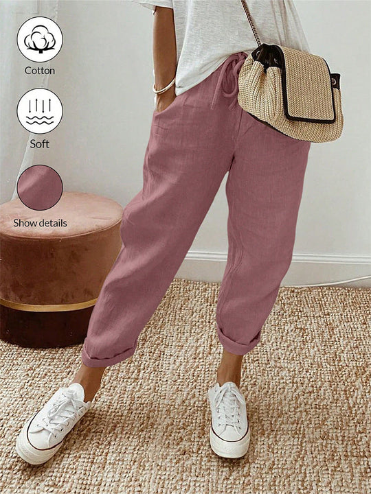 👖 50% OFF NOW ! ⚡ Casual Cotton and Linen Pants for Women – Skin-friendly Breathable, Loose Fit & All-match Daily Wear Design ☁️