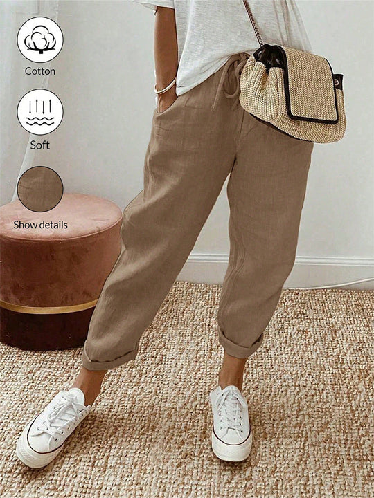 👖 50% OFF NOW ! ⚡ Casual Cotton and Linen Pants for Women – Skin-friendly Breathable, Loose Fit & All-match Daily Wear Design ☁️