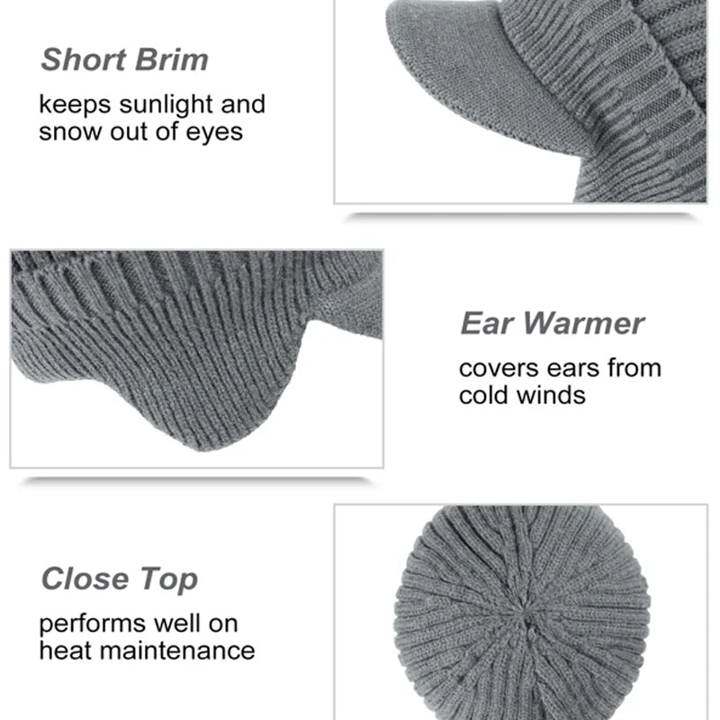 Cappello lavorato a maglia con protezione per le orecchie calda elastica da equitazione all'aperto