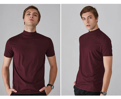 🔈🔈2026 Hot Sale🔥 High Neck Slim Fit T-shirt for Men