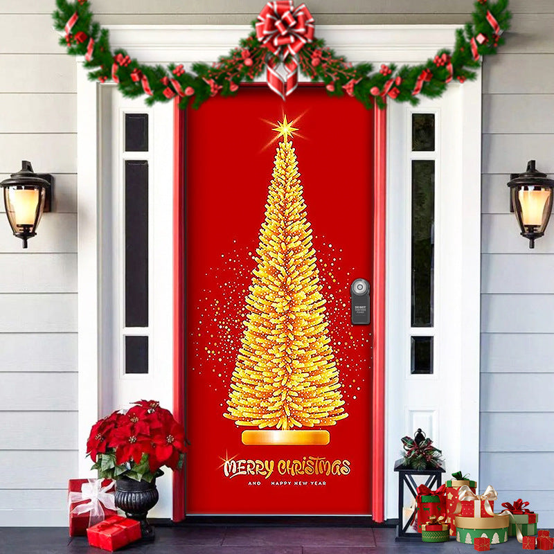 ⏳50% zniżki przez ograniczony czas⏰Dekoracja drzwi wejściowych na Boże Narodzenie🎅