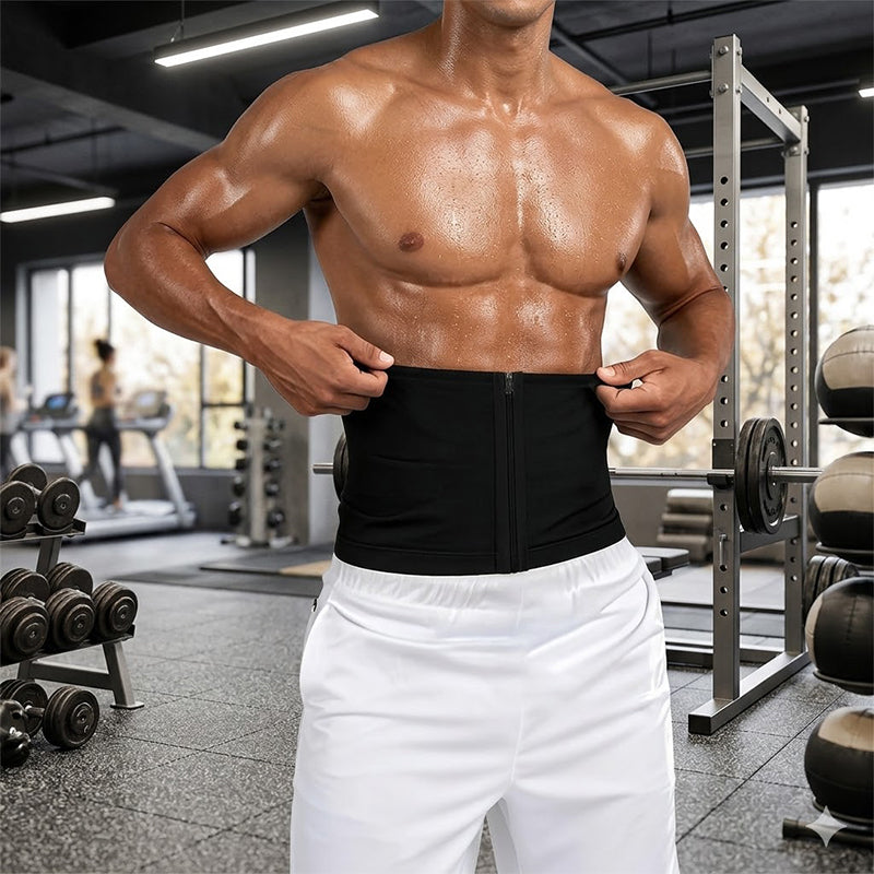 ✨New Arrival 50% OFF🏃‍♂️ Men's Waist Trainer Sweat Belt – Compression, Trimmer, Sauna Effect ✨
