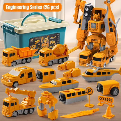 ⏰Christmas Sale 70% OFF!!🎁🔥Magnetic Transform Engineering Car Assembled Toys