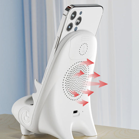 🥳2026 HOT SALE🥳💞50K+ SOLD! 📱 Mini Chair Phone Holder with Wireless Charger - 15W Fast Charging, Adjustable Viewing Angles for Desk/Car/Home Use ⚡✨