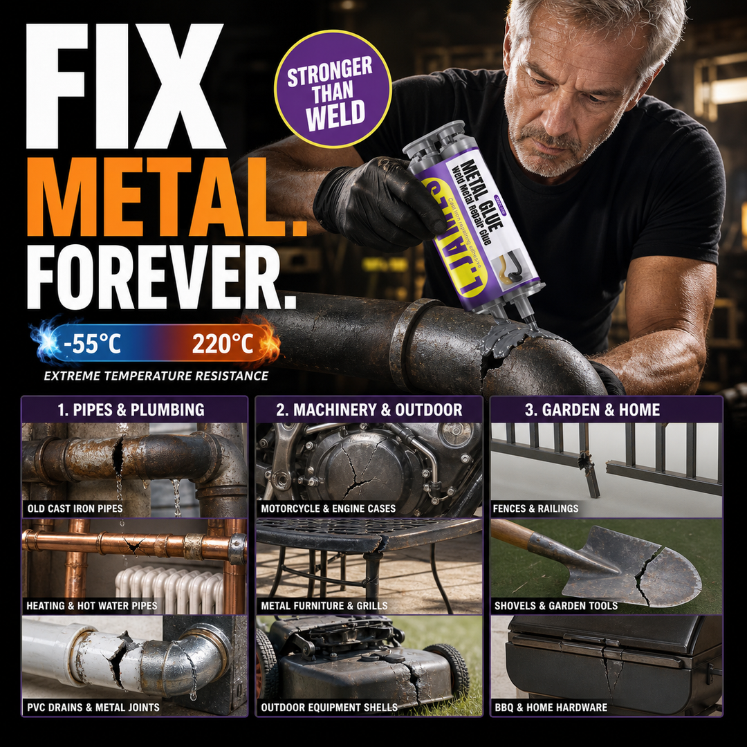 Metal Weld Repair Glue – 2-Part Epoxy, Waterproof, Heat-Resistant, Drillable 🔧