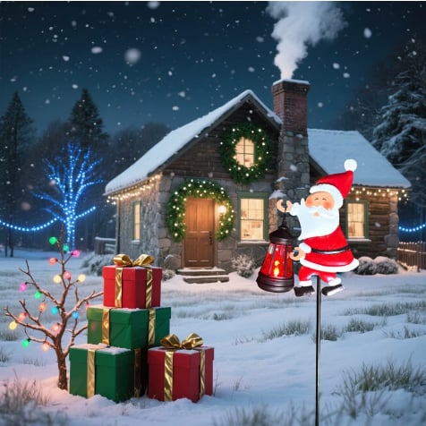 🎅Świąteczna lampa solarna na czajnik &  Kolekcja dekoracji ogrodowych z latarniami