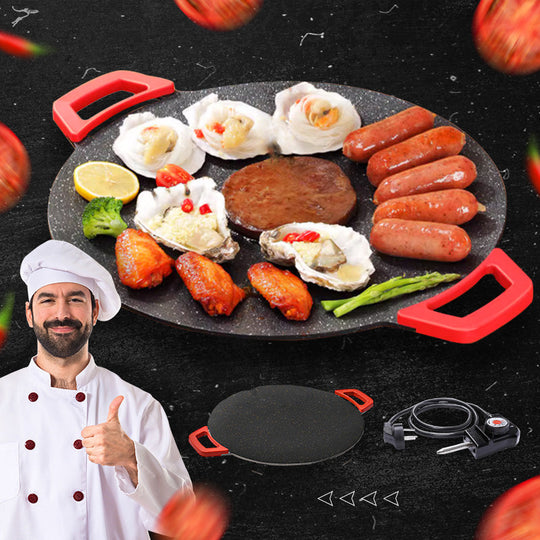 ⏳Offre spéciale à durée limitée⏰Poêle à griller électrique antiadhésive d'intérieur🍳